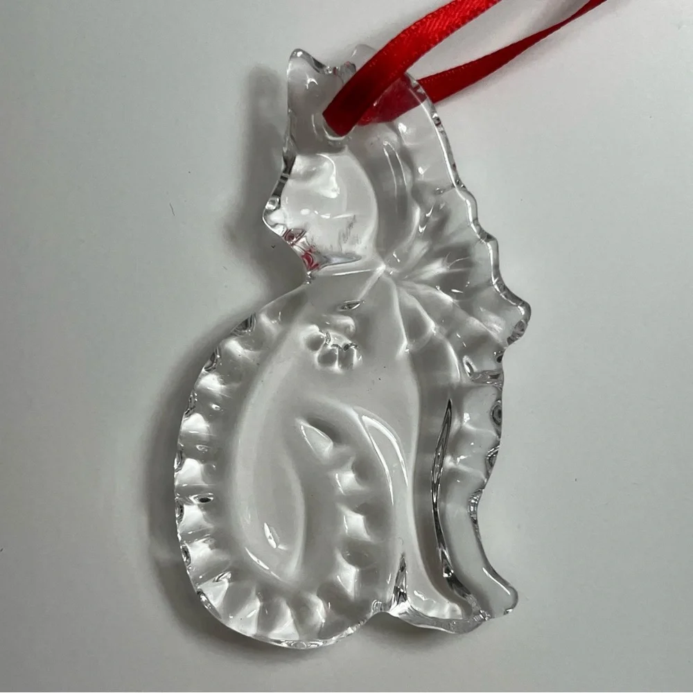 Cat Glass Ornament Hanging Home Decor Kitty Sun Catcher Window Year Around